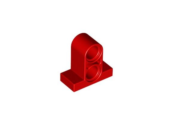 Ребристая балка на плитке 1X2 с трубкой (красная)
