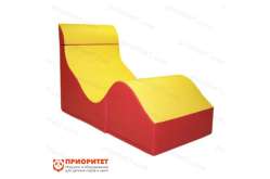Кресло-кубик детское желто-красное