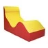 Кресло-кубик детское желто-красное