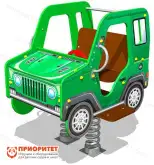 Качалка на пружине «Джип» для детской площадки (зеленая)1