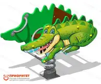 Качалка на пружине «Крокодил» для детской площадки1