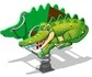 Качалка на пружине Крокодил для детской площадки