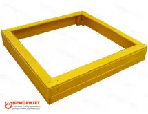 Деревянная песочница (желтая)1