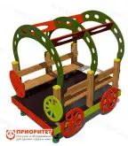 Игровой макет для детской площадки пружинах «Телега»1