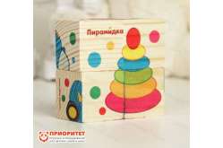 Кубики деревянные «Любимые игрушки», набор (4 шт)