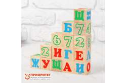 Деревянные кубики«Алфавит с цифрами», 20 элементов