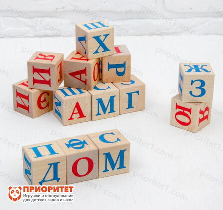 Деревянные кубики «Алфавит» 3,8 × 3,8 см (15 шт) 2