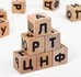 Кубики деревянные «Алфавит» чёрные буквы на неокрашенных кубиках (12 шт) 3