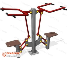 Тренажер уличный двойной «Верхняя тяга» №54 для спортивной площадки