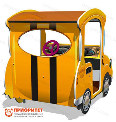 Машинка для детской площадки «Желтый Жучок» сзади