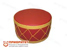 Кресло-пуфик детское «Барабан» красное (20 см)1