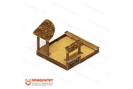 Песочный дворик (коричневый) для детской площадки