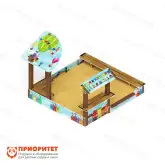 Песочный дворик «Коты» для детской площадки1