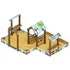 Песочный дворик двойной большой Домик с навесом (Коты) для детской площадки 4