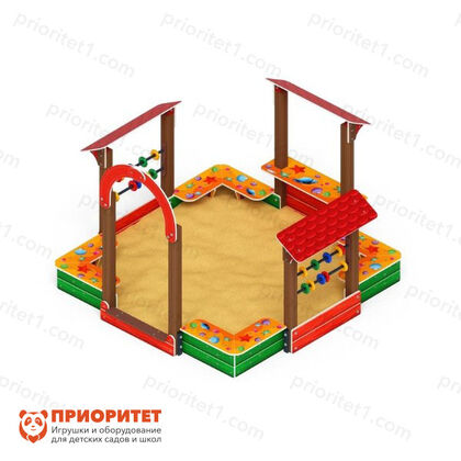Песочный дворик Теремок (Ракушки) для детской площадки 5