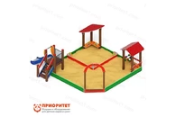 Песочный дворик с горкой (Ракушки) для детской площадки