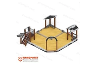 Песочный дворик с горкой (Техно) для детской площадки