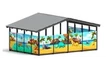 Теневой навес «Дино» №1 для детского сада сзади 2