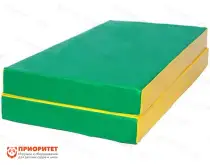 Детский спортивный мат №3 складной (зелено-желтый)1