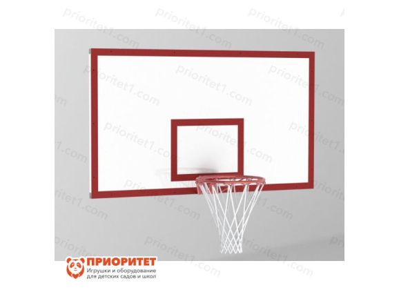 Щит баскетбольный игровой без рамы (фанера), цвет разметки красный