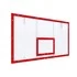 Щит баскетбольный игровой на раме (оргстекло), цвет разметки красный
