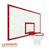 Щит баскетбольный игровой на раме (фанера), цвет разметки красный1