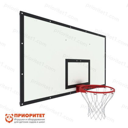 Щит баскетбольный игровой на раме (фанера), цвет разметки черный