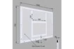Щит баскетбольный тренировочный на раме (оргстекло), цвет разметки белый размеры