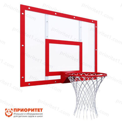 Щит баскетбольный тренировочный (поликарбонат), цвет разметки красный