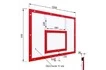 Щит баскетбольный тренировочный (поликарбонат), цвет разметки красный размеры