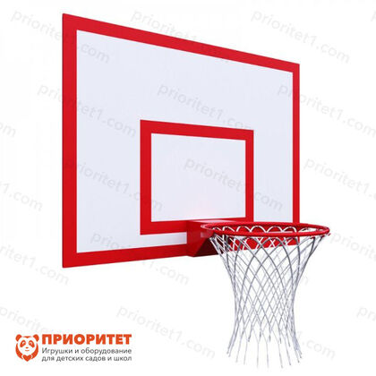 Щит баскетбольный тренировочный без рамы (фанера), цвет разметки красный