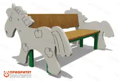 Скамейка детская Конь для игровой площадки1