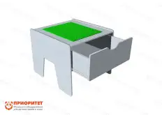 Лего-стол для конструирования «Новые горизонты» (серый)1