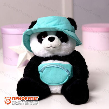 Мягкая игрушка «Панда в панамке и с сумочкой» 2