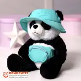 Мягкая игрушка «Панда в панамке и с сумочкой»1