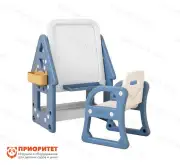 Напольный мольберт для рисования маркером (доска, стульчик) Perfetto Sport (синий)1
