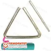 Треугольник для детей LP LPR082-I с палочкой и держателем, синяя ручка1