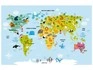 Игровое поле для многофункционального стола «Карта мира» (46x31 см)