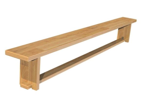 Гимнастическая скамейка 2,5 м (деревянные ножки)_1