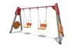 Качели деревянные Смайлик с сиденьем со спинкой_1
