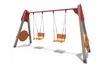 Качели деревянные Смайлик с сиденьем со спинкой_1
