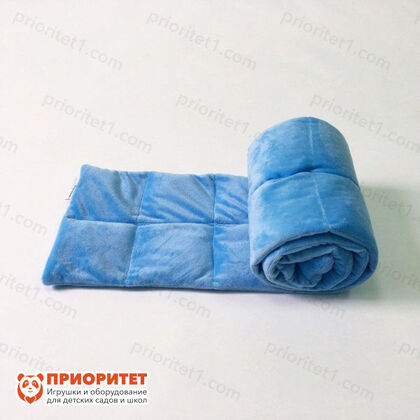 Утяжеленный шарф (1,3 кг, голубой), в полуразвернутом виде