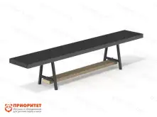 Гимнастическая скамейка мягкая 1,5 м (2 нерегулируемые металлические ножки)1