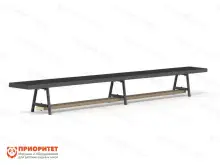 Гимнастическая скамейка мягкая 2,5 м (3 нерегулируемые металлические ножки)1