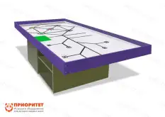 Стол для соревнований по робототехнике «Чемпион» (фиолетовый борт)1