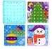 Геоборд двусторонний «Новогодний» со сменными картинками и резиночками, карточки