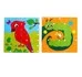 Геоборд двусторонний «Весёлые животные» со сменными картинками и резиночками, по методике Монтессори, планшет цвет МИКС, карточки 