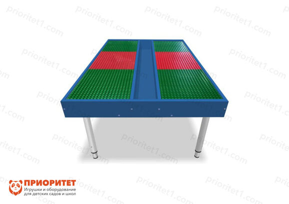 Лего-стол для конструирования «Максимум творчества» (голубой), вид сбоку