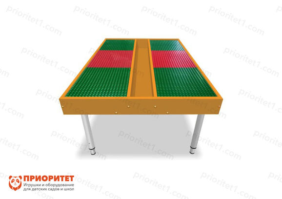 Лего-стол для конструирования «Максимум творчества» (оранжевый), вид сбоку