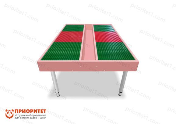 Лего-стол для конструирования «Максимум творчества» (розовый), вид сбоку